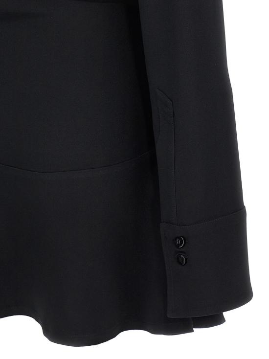  디 아티코 숏 원피스 아티코 미니 폴로 드레스 블랙 - THE ATTICO