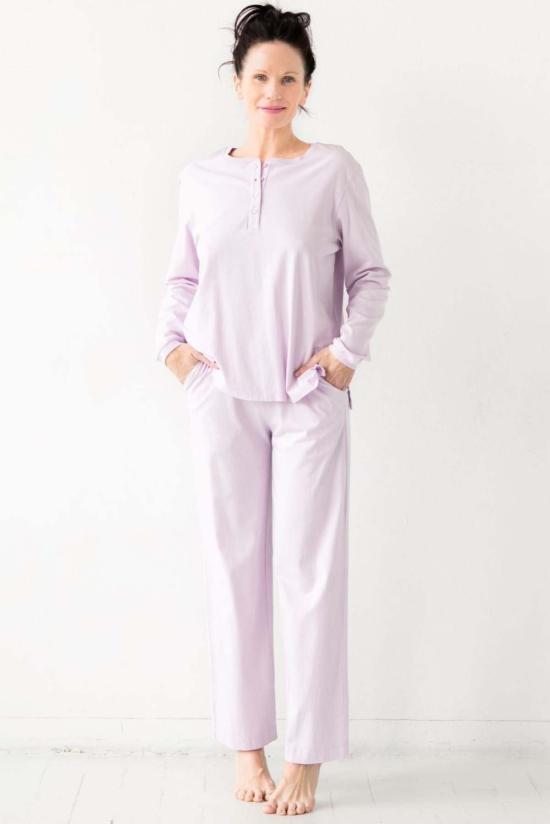  살루아 란제리 라운지 웨어 피마 코튼 스트레이트 레그 팬츠 - SALUA LINGERIE