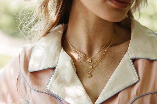  시에라 윈터 주얼리 목걸이/팬던트 악마의 눈 목걸이 골드 베르메일/에메랄드 - SIERRA WINTER JEWELRY