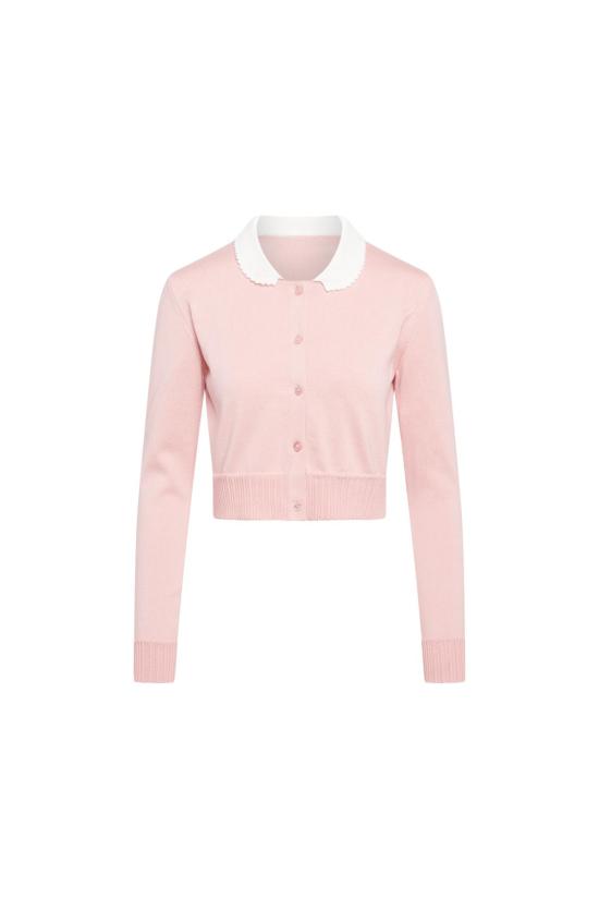  OLIVIA LATINOVICH 가디건 올리비아 라티노비치 페니워스 여사 핑크색 카디건 - OTHER BRANDS