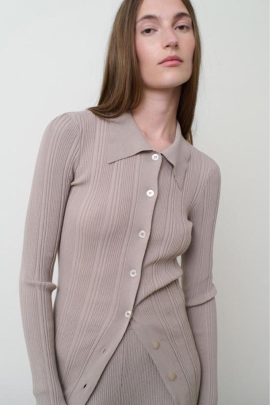  리메인 비르게 크리스텐센 가디건 리메인 립 니트  베이지 - REMAIN BIRGER CHRISTENSEN