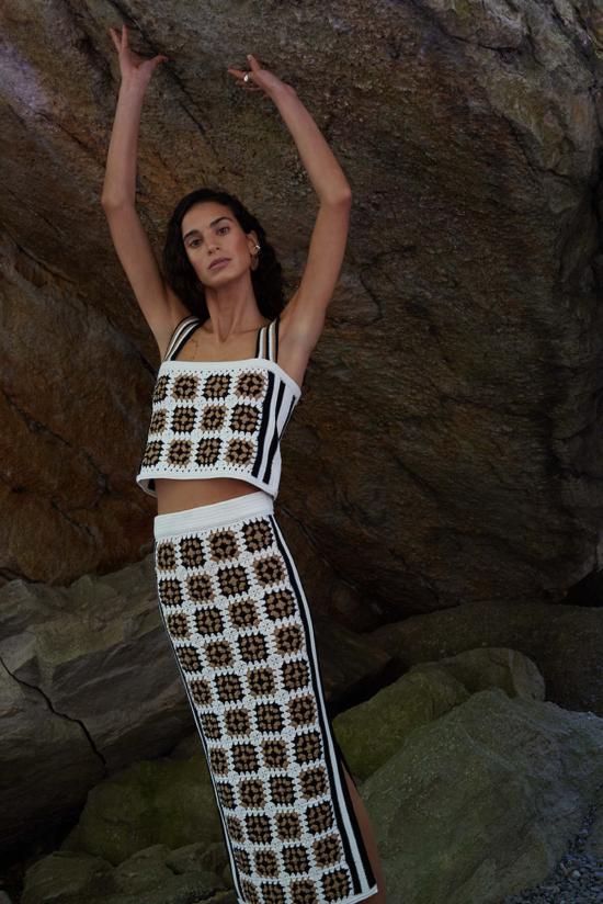  일레븐 식스 민소매 티셔츠 자리아 크로셰 탑 - ELEVEN SIX