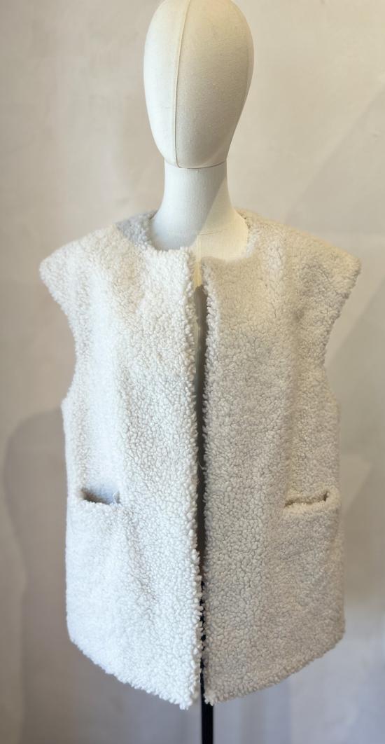  스튜디오 미니말레 베스트 스튜디오 미니멀 천연 양가죽  베이지/화이트/브라운 - STUDIO MINIMALE