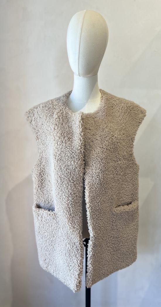  스튜디오 미니말레 베스트 스튜디오 미니멀 천연 양가죽  베이지/화이트/브라운 - STUDIO MINIMALE