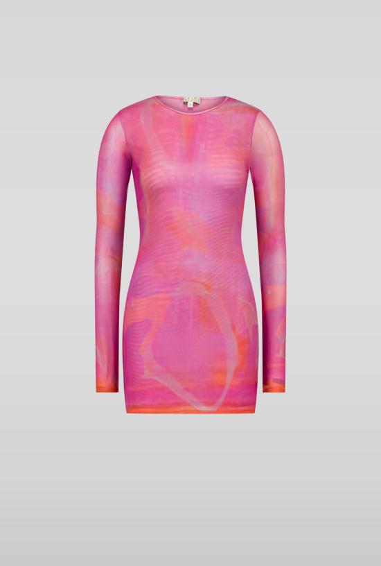  샘디 숏 원피스 사엠디 미니 메쉬 드레스