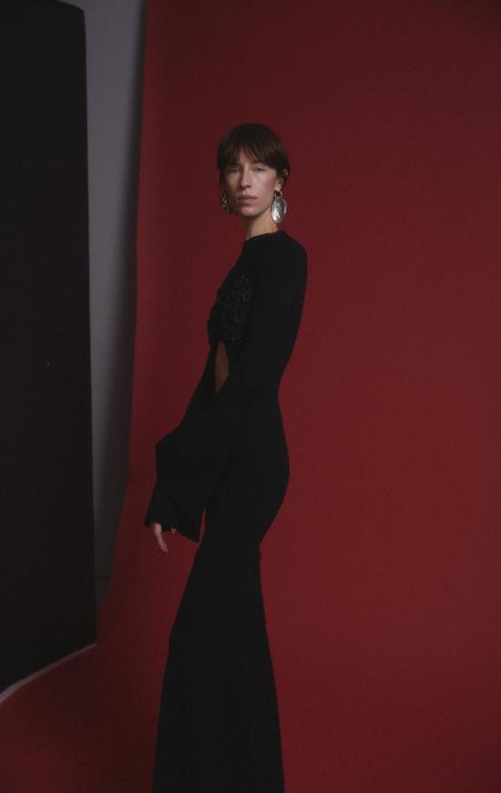  루이자 에 라 루나 롱 원피스 Luisa Et La Luna 프란시스 드레스 느와르 - LUISA ET LA LUNA