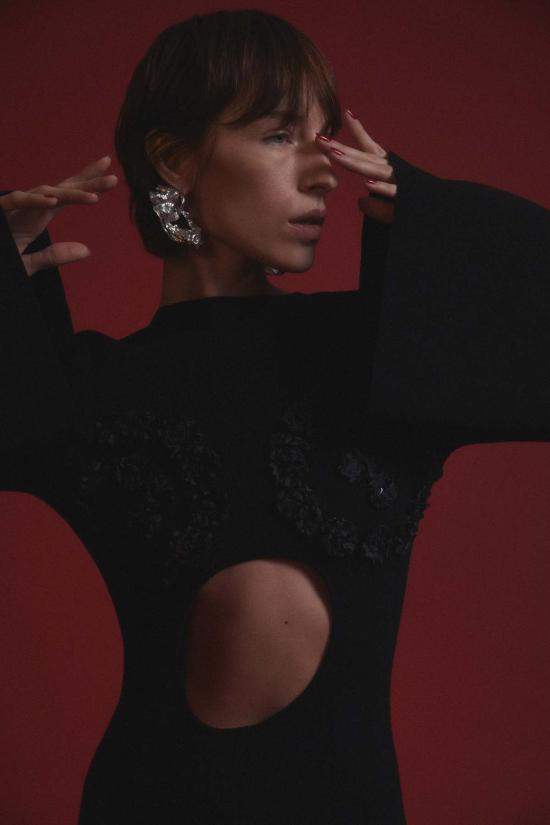  루이자 에 라 루나 롱 원피스 Luisa Et La Luna 프란시스 드레스 느와르 - LUISA ET LA LUNA