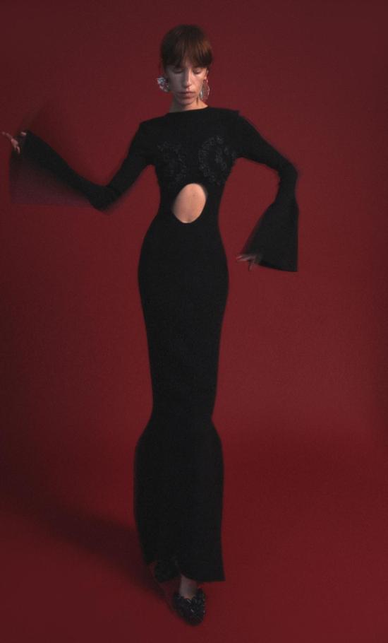  루이자 에 라 루나 롱 원피스 Luisa Et La Luna 프란시스 드레스 느와르 - LUISA ET LA LUNA