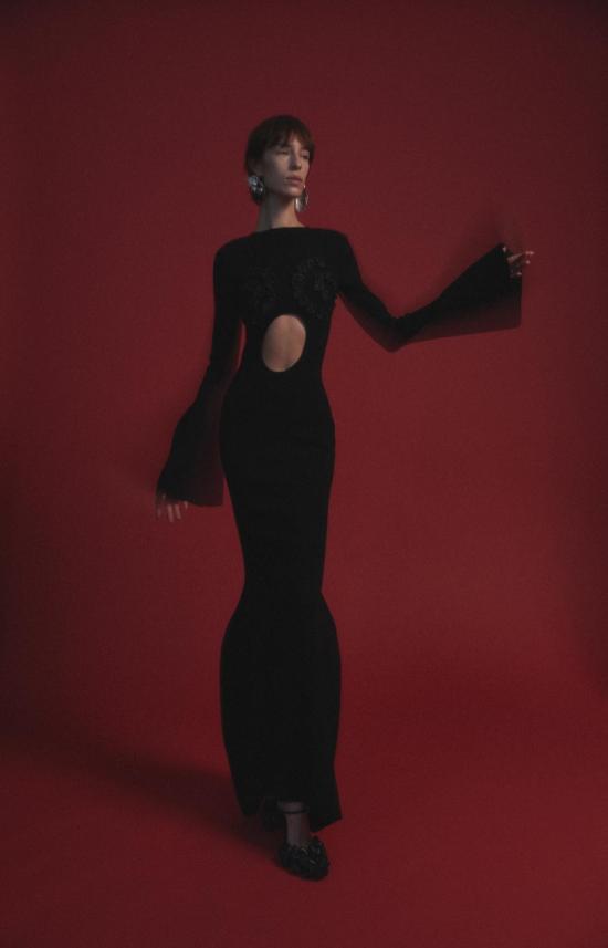  루이자 에 라 루나 롱 원피스 Luisa Et La Luna 프란시스 드레스 느와르 - LUISA ET LA LUNA