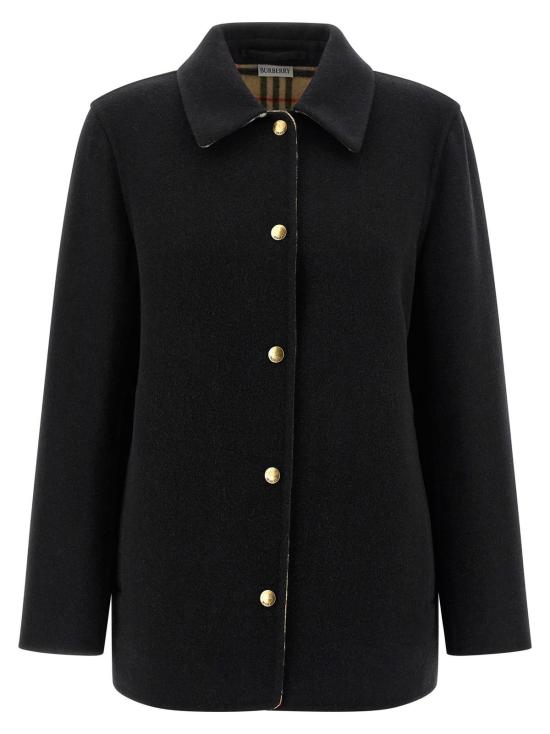  버버리 자켓 체크 안감 재킷 블랙