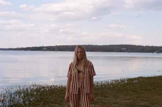  Alice Pearl 비치용품 앨리스 펄 위켄드 팬츠 오렌지 스트라이프 - ALICE PEARL