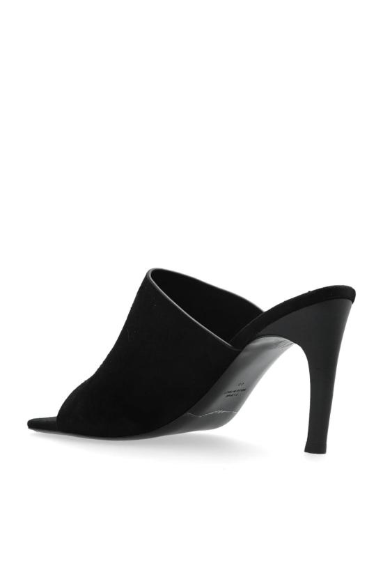  토템 뮬/슬리퍼 스웨이드 힐 뮬 블랙 - TOTEME