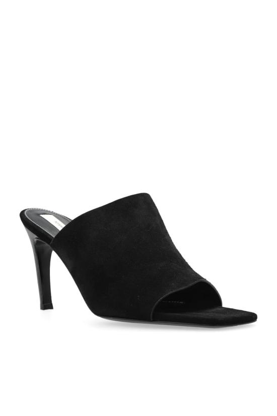  토템 뮬/슬리퍼 스웨이드 힐 뮬 블랙 - TOTEME