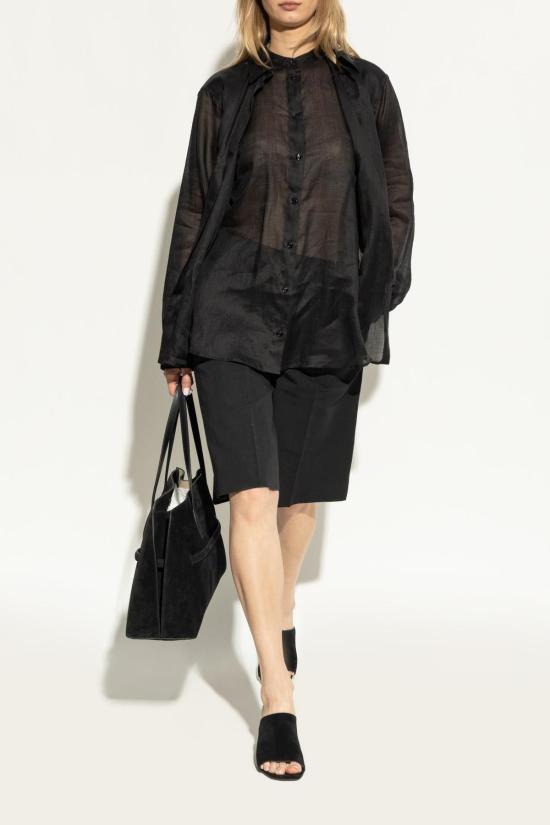  토템 뮬/슬리퍼 스웨이드 힐 뮬 블랙 - TOTEME