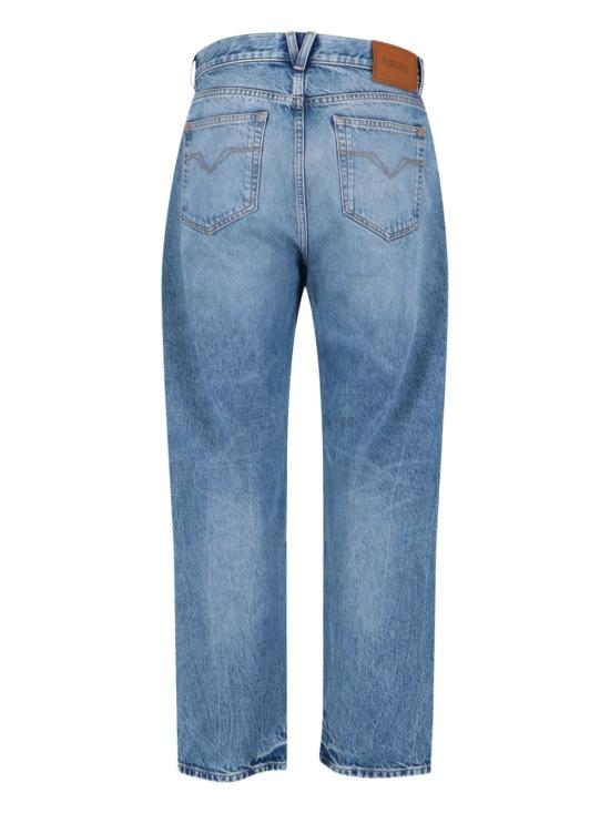  베르사체 데님 팬츠 스트레이트 진 라이트 블루 - VERSACE