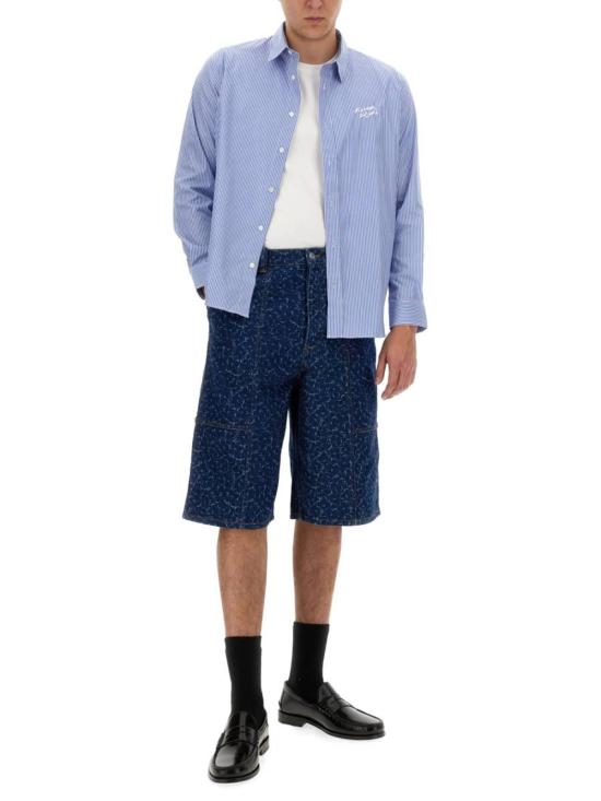  메종키츠네 데님 팬츠 Maison Kitsuné 데님 버뮤다 쇼츠 데님 - MAISON KITSUNE