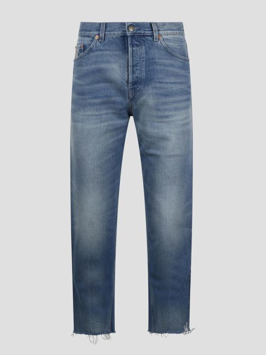  구찌 데님 팬츠 청바지 블루