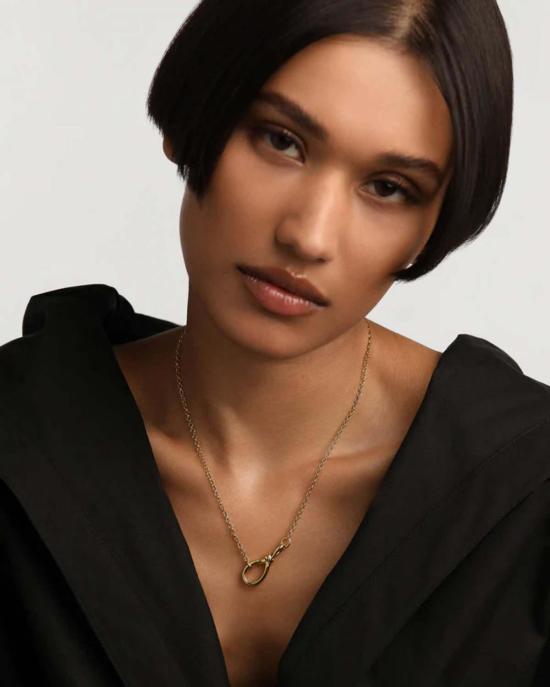  피디파올라 목걸이/팬던트 Pdpaola 스태커 잠금 체인 목걸이 골드 - PD PAOLA