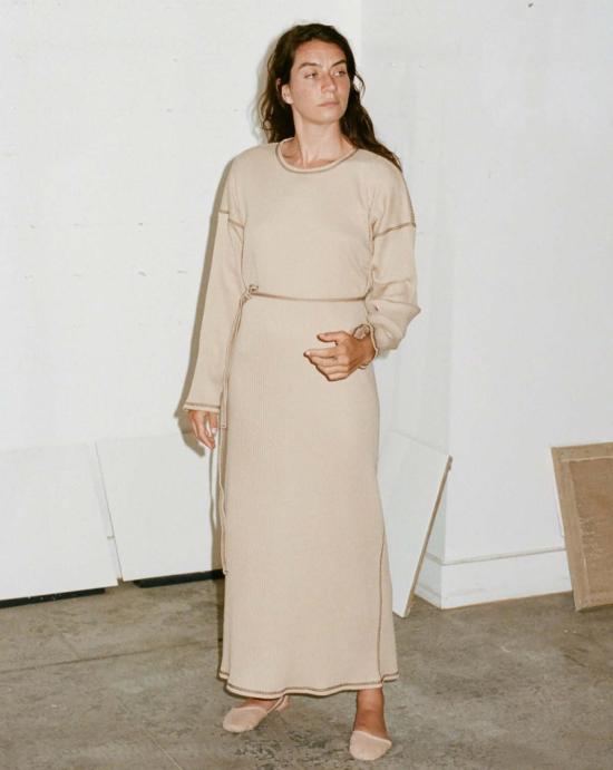  베이스레인지 롱 원피스 Baserange Shaw Kaftan 달팽이관 - BASERANGE