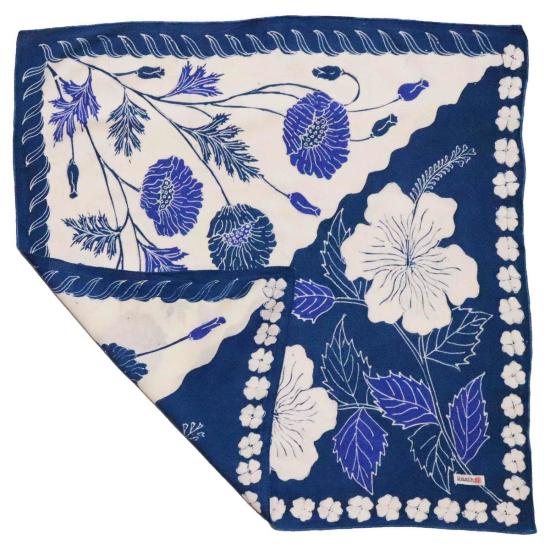  카시 코옵 머플러/스카프 Kasih Coop 전체 손으로 그린 바틱 툴리스 두건 Pagi Sore 히비스커스 양귀비 꽃 - KASIH COOP