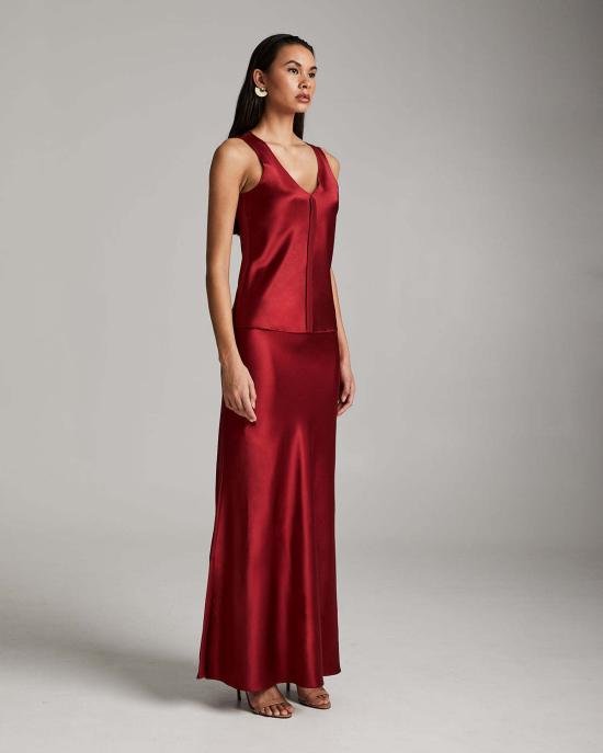  보즈 민소매 티셔츠 실크 로우 엣지 탱크탑 - VOZ