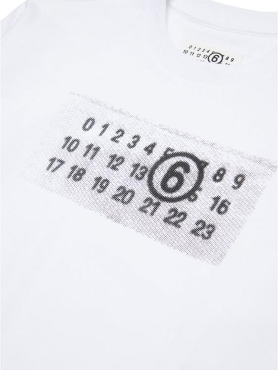  [키즈] MM6 메종마르지엘라 풀오버 메종 마르지엘라 키즈 MM6 스웨트셔츠 화이트 - MM6 MAISON MARGIELA