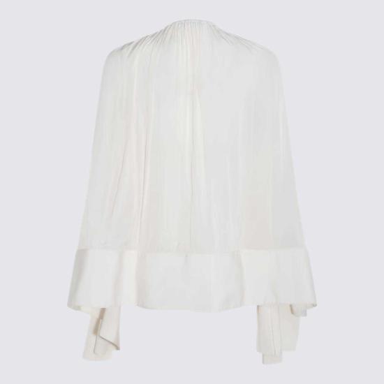  랑방 민소매 티셔츠 탑 오프 화이트