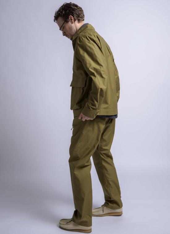  GREI. 자켓 그레이. 텀블드 크레이프 새틴 사진작가 재킷 올리브 - OTHER BRANDS