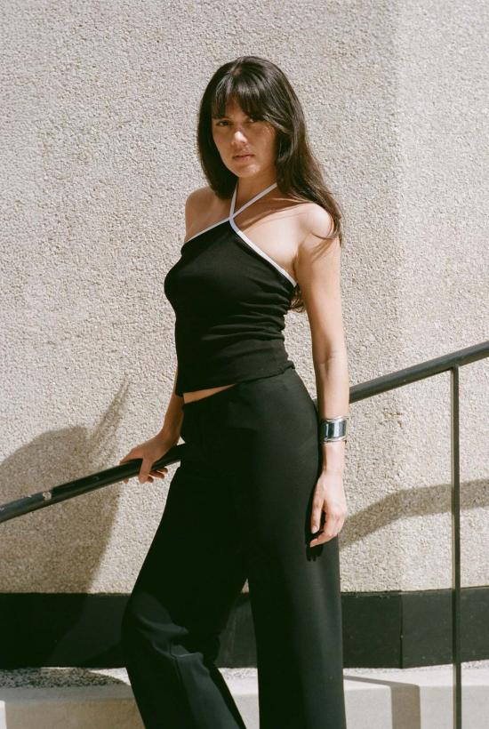  질 로드리게즈 민소매 티셔츠 길 로드리게스 줄리아 콘트라스트 홀터탑 - GIL RODRIGUEZ