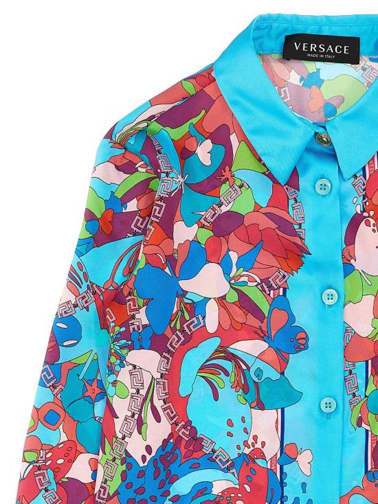  [키즈] 베르사체 셔츠 아동용 꽃무늬 셔츠 멀티컬러 - VERSACE