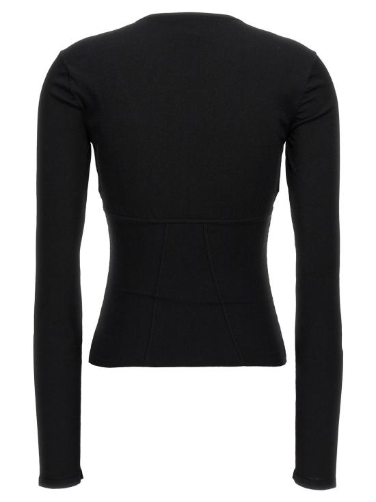  넨시 도자카 민소매 티셔츠 버스티어 탑 블랙 - NENSI DOJAKA