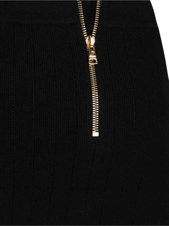  발망 숏 스커트 니트 미니 스커트 블랙 - BALMAIN