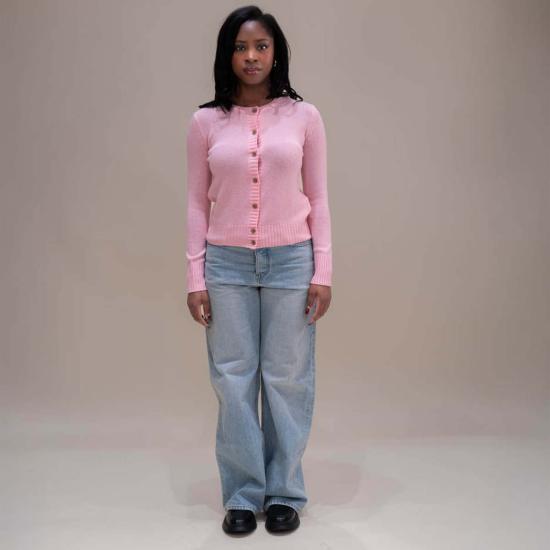  얼루드 가디건 알루드 크루넥  스트로베리 - ALLUDE