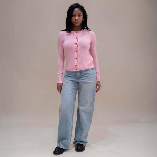  얼루드 가디건 알루드 크루넥  스트로베리