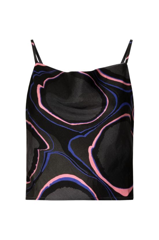  언타이틀드 인 모션 민소매 티셔츠 제목 없음 움직이는 암만 탑 흑요석