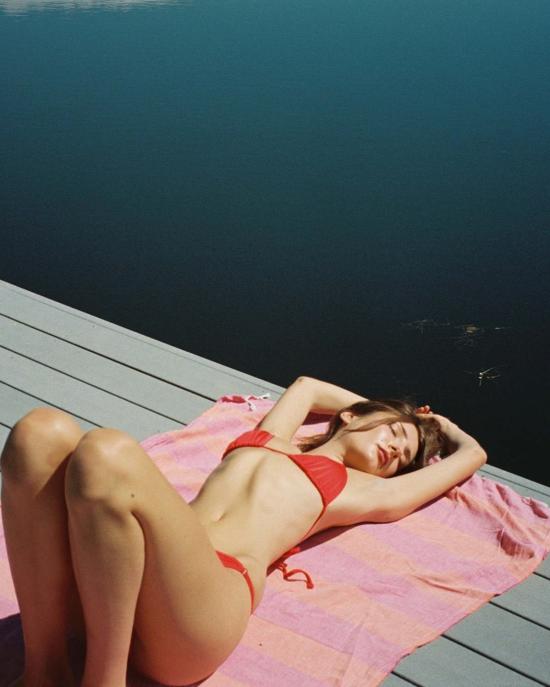  NU SWIM 비키니 수영복 Nu Swim 독점 드립 타이 비키니 탑 랍스터 - OTHER BRANDS