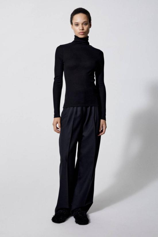  House of Dagmar 긴팔 티셔츠 하우스 오브 다그마 레미 탑 블랙 - OTHER BRANDS