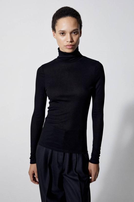  House of Dagmar 긴팔 티셔츠 하우스 오브 다그마 레미 탑 블랙 - OTHER BRANDS