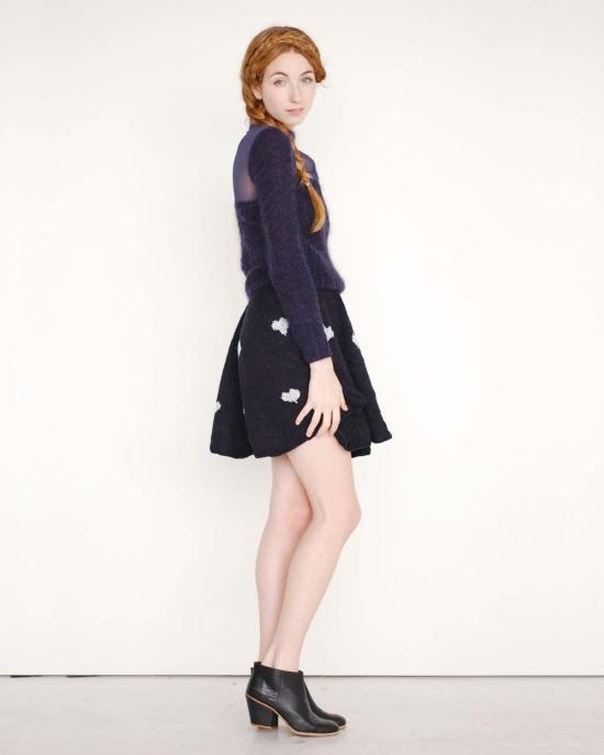  Risto 숏 스커트 리스토 이모티콘 스커트 보라색/회색 하트 - OTHER BRANDS