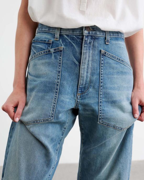  닐리로탄 데님 팬츠 Nili Lotan Shon Jean 서머 워시 - NILI LOTAN