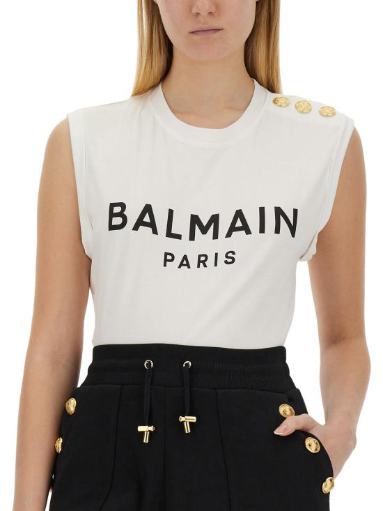  발망 캐미솔 쓰리 버튼  갭 블랑 느와르 - BALMAIN