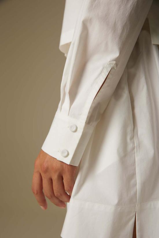  Santicler 셔츠 산티클러 콜 오가닉 코튼 크롭 셔츠 화이트 - SANTICLER