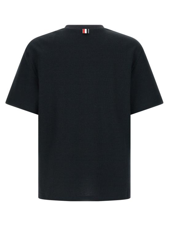  톰브라운 반팔 티셔츠 톰 브라운 RWB 티셔츠 블루 - THOM BROWNE