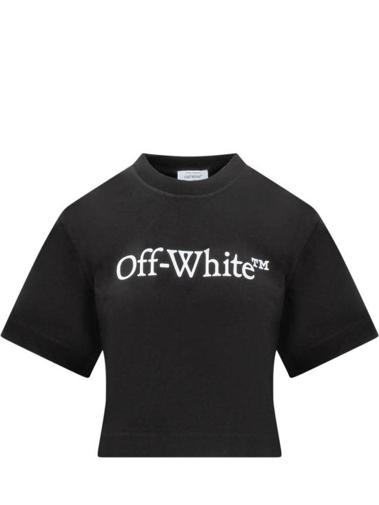  오프화이트 반팔 티셔츠 빅 로고 티셔츠 블랙 화이트