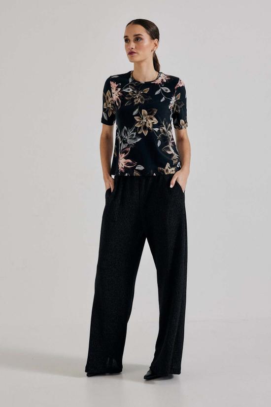  Lindsay Nicholas New York 반팔 티셔츠 린지 니콜라스 뉴욕 저지 티셔츠 플로럴 - OTHER BRANDS