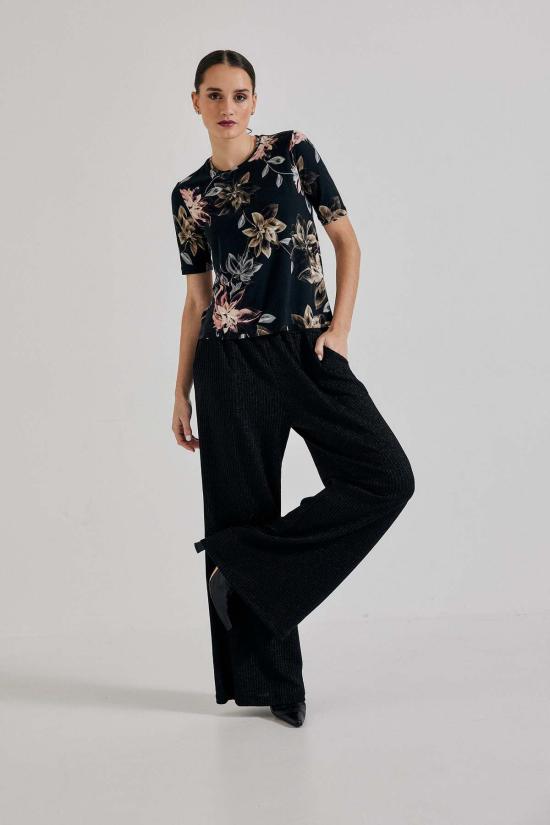  Lindsay Nicholas New York 반팔 티셔츠 린지 니콜라스 뉴욕 저지 티셔츠 플로럴 - OTHER BRANDS