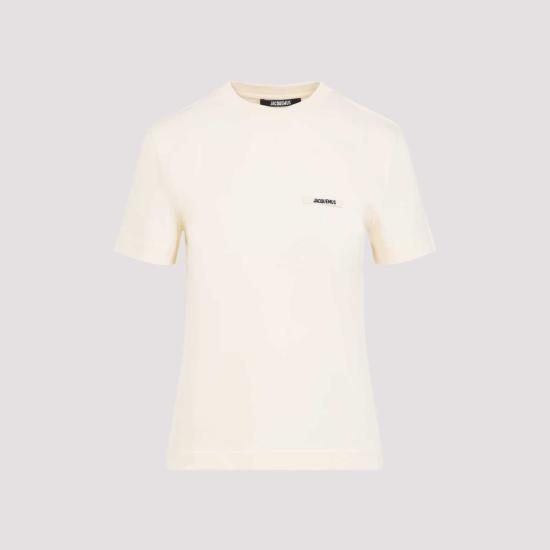  자크뮈스 반팔 티셔츠 르 그로그랭 티셔츠 라이트 베이지 - JACQUEMUS
