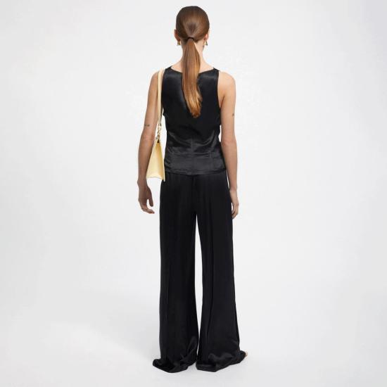  ÁERON 민소매 티셔츠 에론 카밀 새틴 카울넥 - OTHER BRANDS