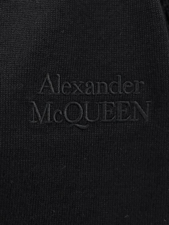  알렉산더 맥퀸 가디건 로고 자수 울  블랙 - ALEXANDER MCQUEEN