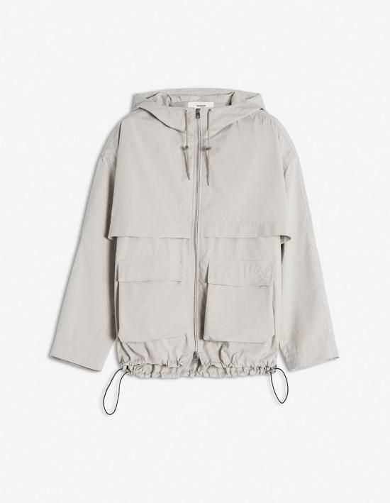  메종키츠네 자켓 메종 키츠네 후드 지퍼 윈드브레이커 트러플